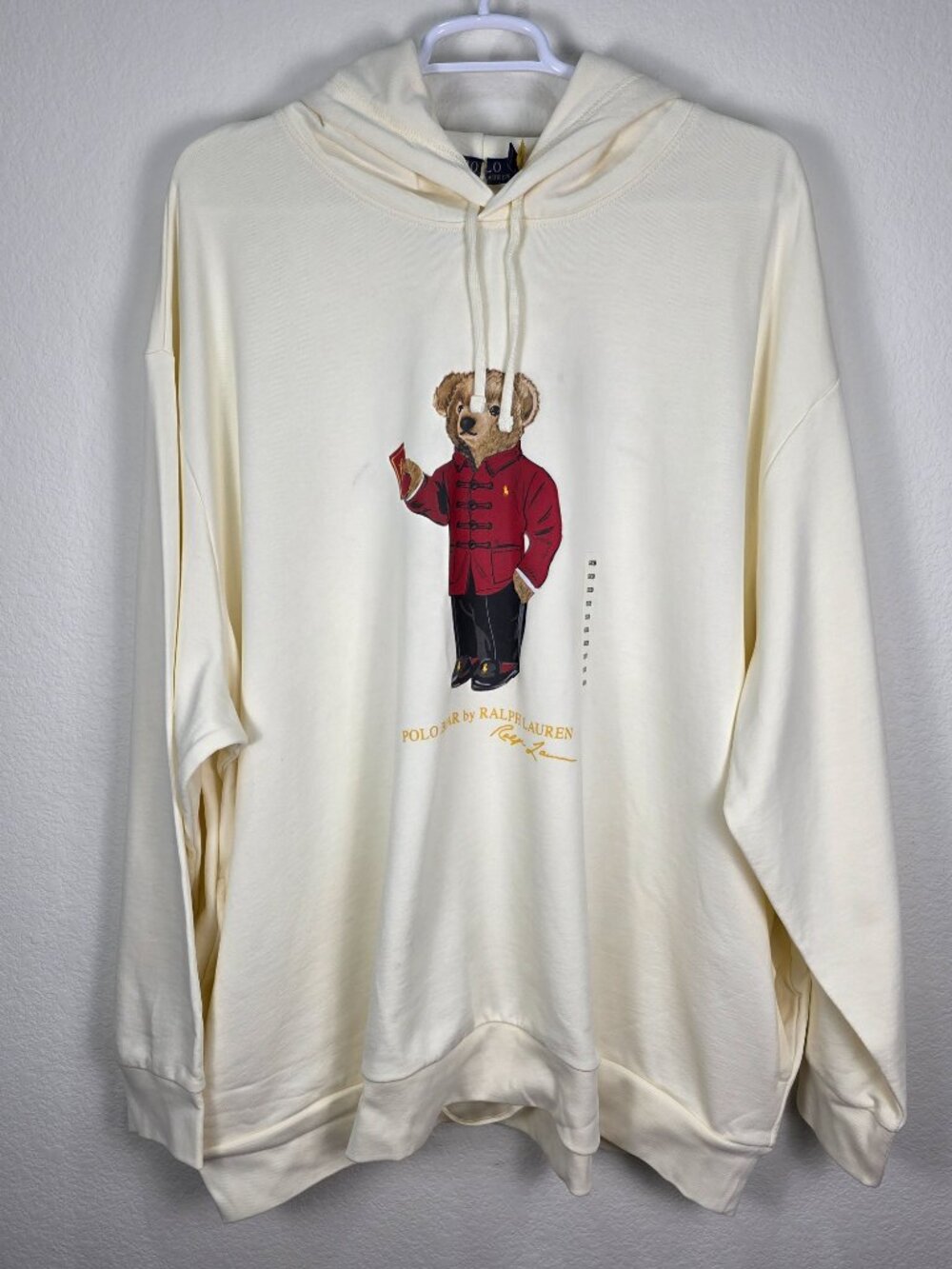 Polo Ralph Lauren Lunar New Year Polo Bear Hoodie Clubhouse Cream 5XB Big & Tall